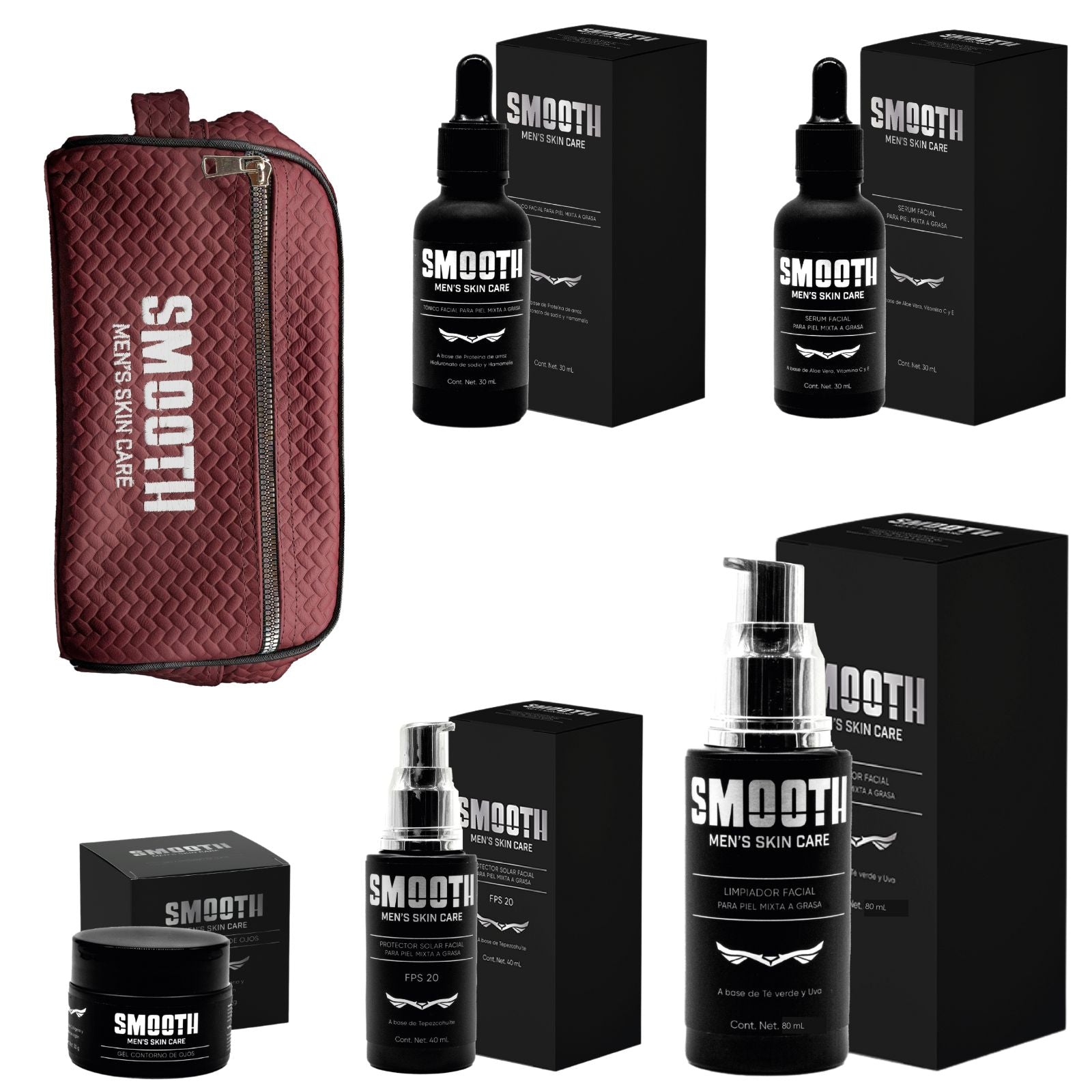 Kit Definitivo Smooth Con Bolsa | Piel Mixta/Grasa/Normal