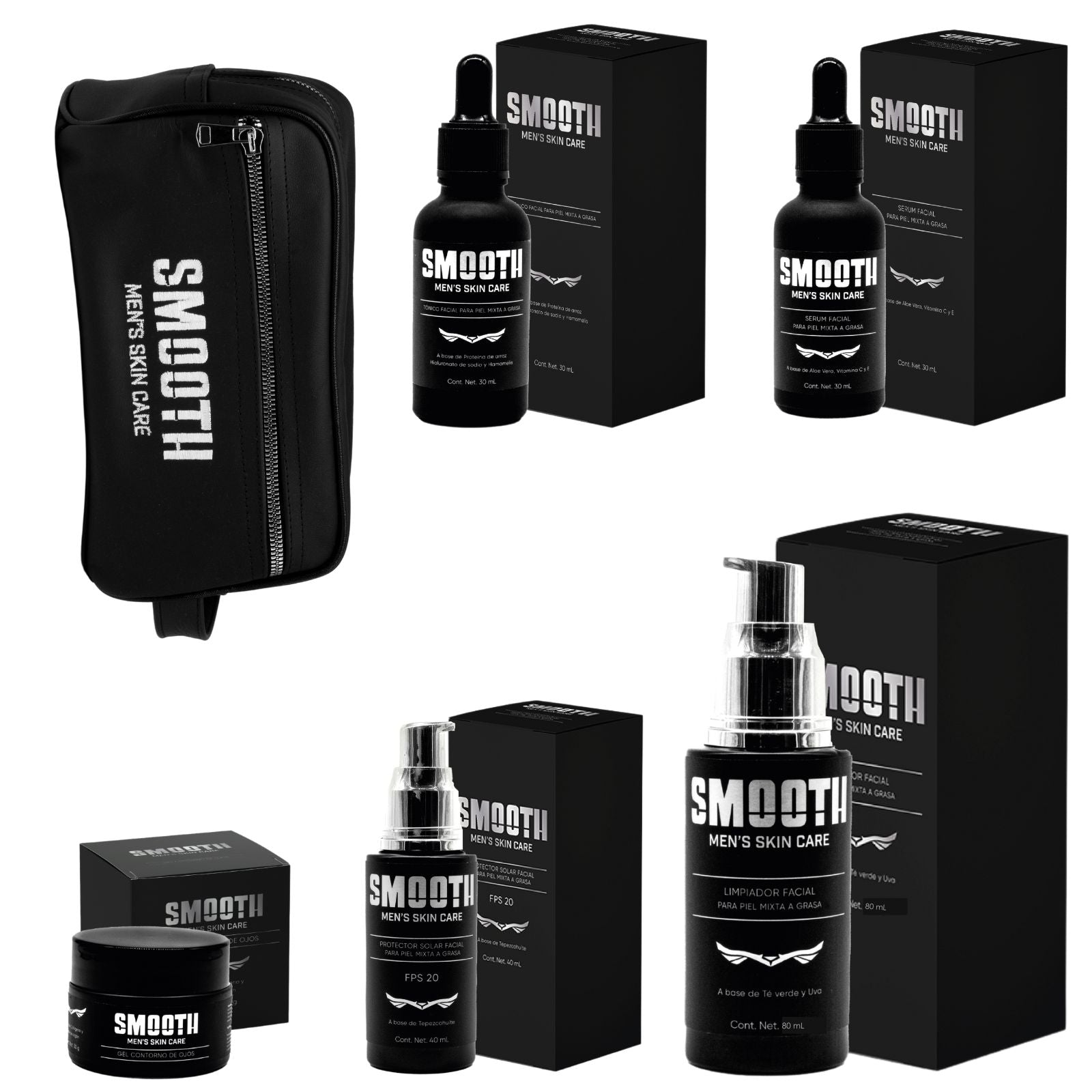 Kit Definitivo Smooth Con Bolsa | Piel Mixta/Grasa/Normal