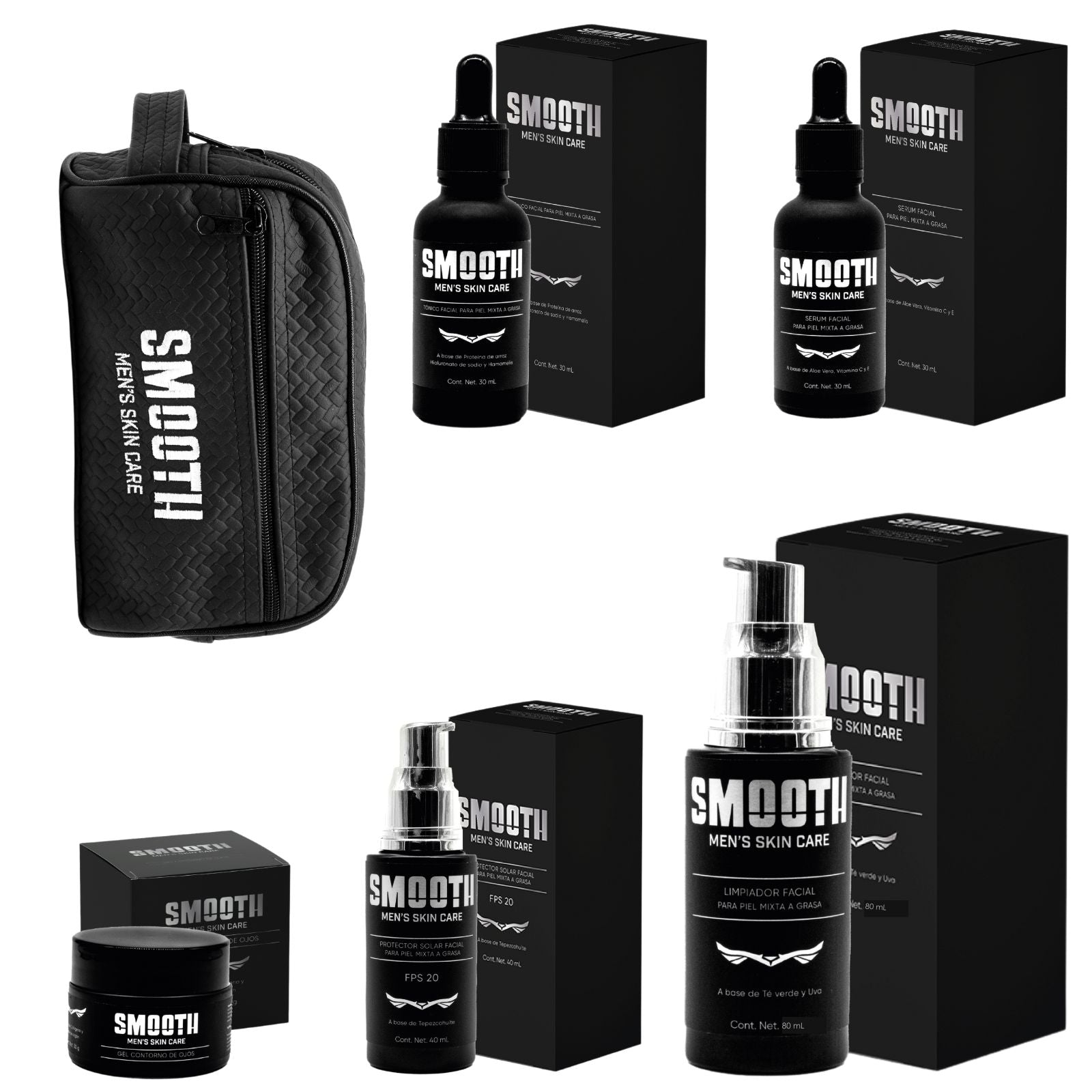 Kit Definitivo Smooth Con Bolsa | Piel Mixta/Grasa/Normal