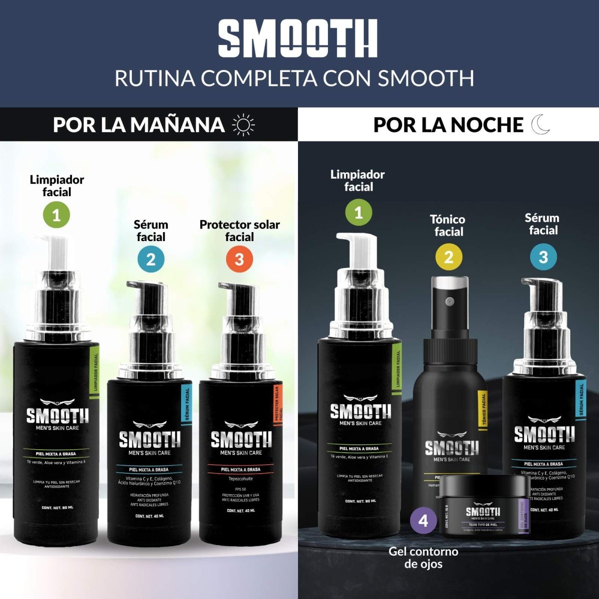 Kit Cuidado Nocturno Smooth - Smoothmx