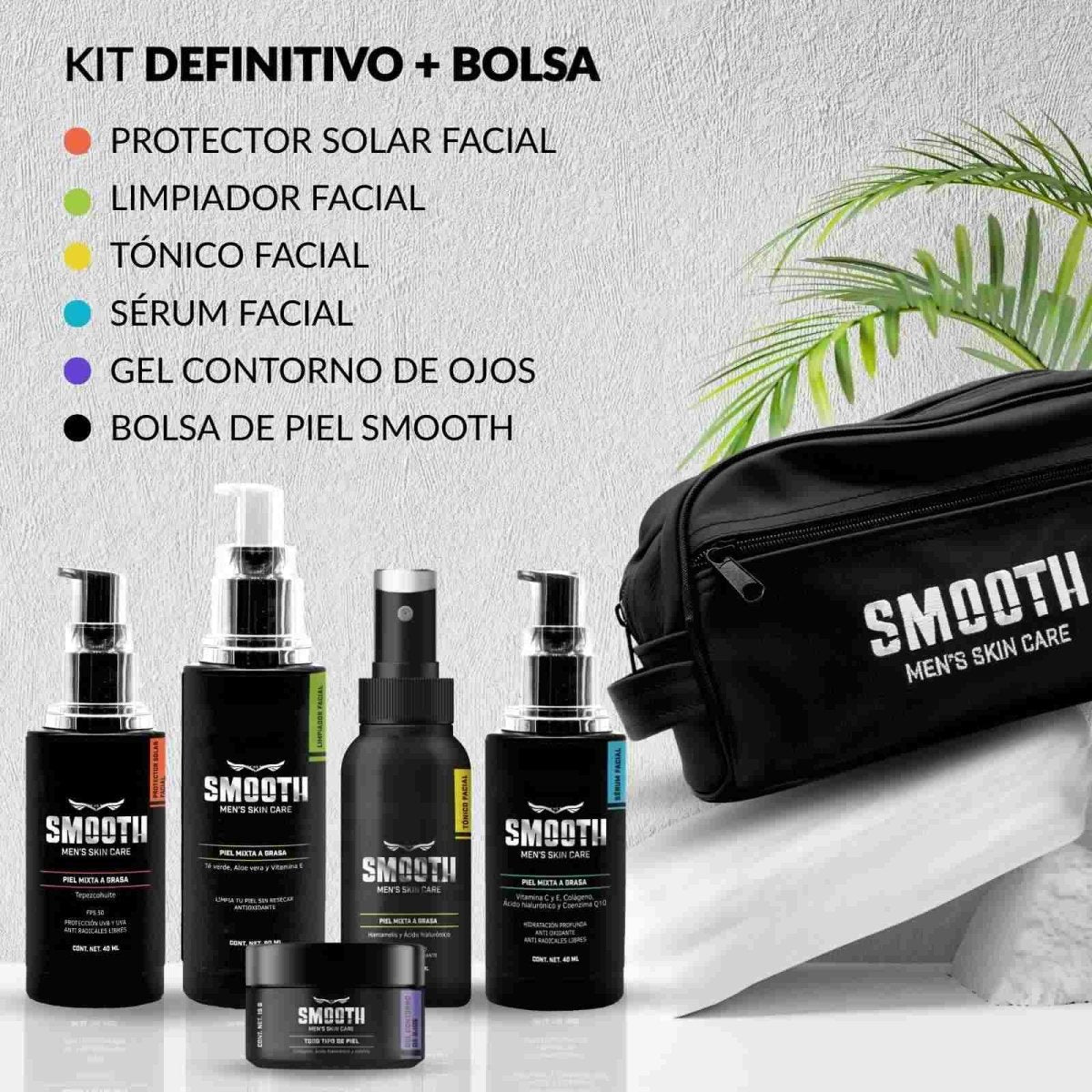 Kit Definitivo Smooth + Bolsa | Piel Mixta/Grasa/Normal - Smoothmx