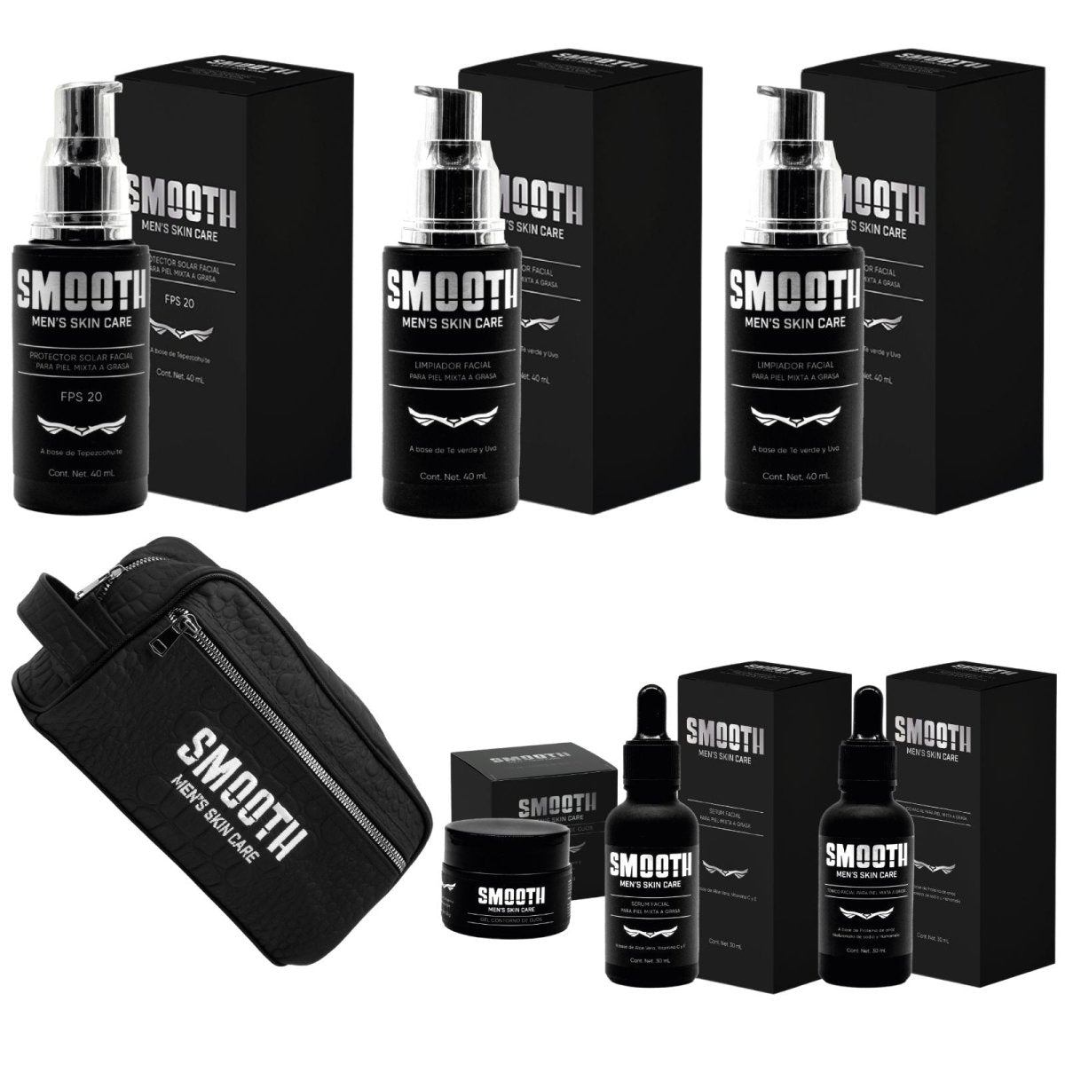 Kit Definitivo Smooth Con Bolsa | Piel Mixta/Grasa/Normal - Smoothmx