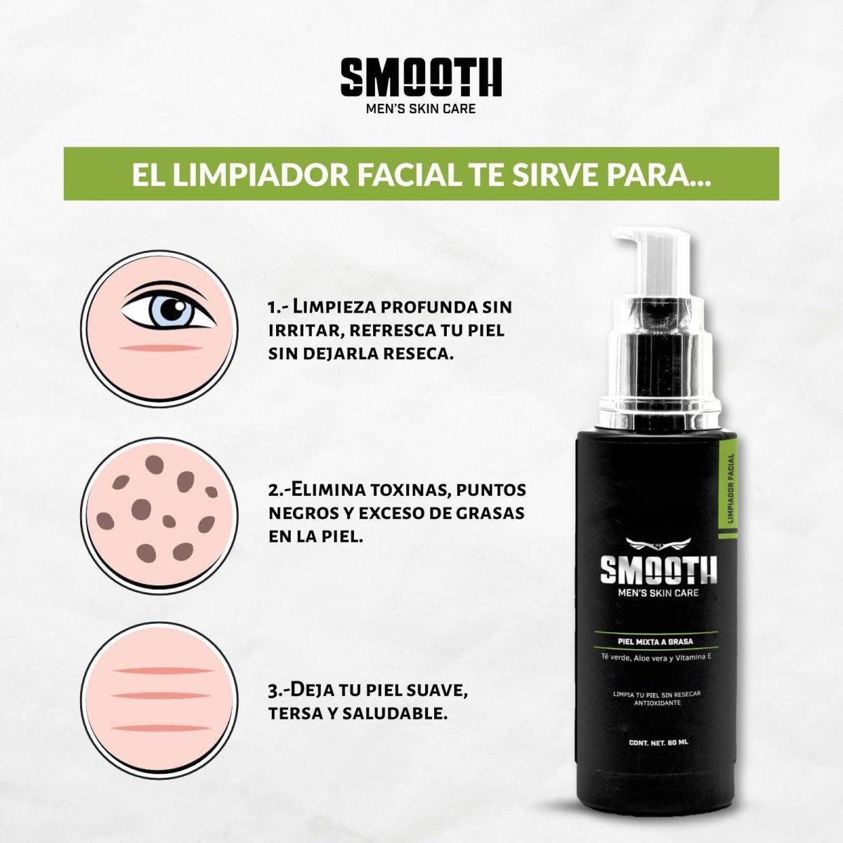 Limpiador facial Té Verde - Smoothmx
