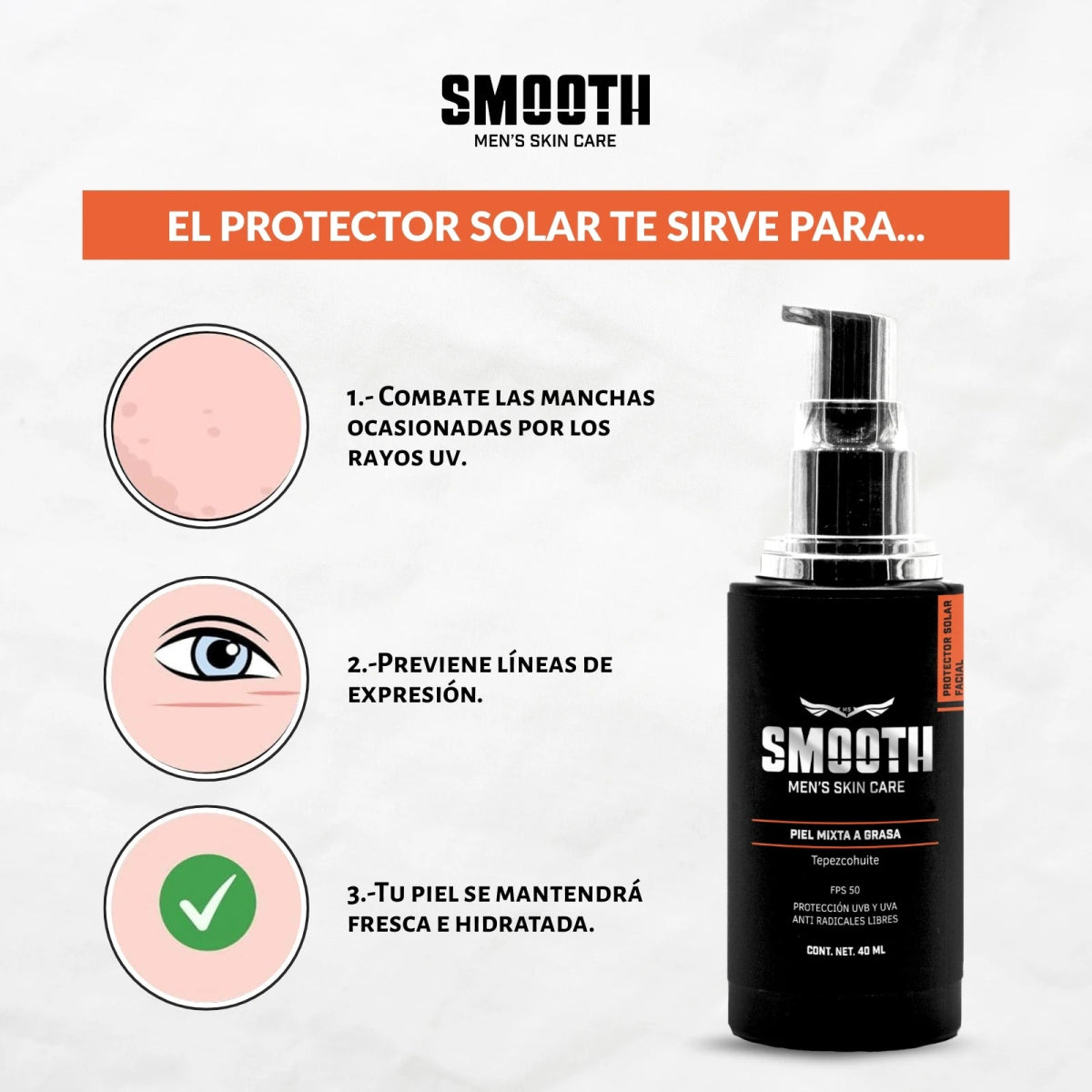 Protector Solar de Tepezcohuite FPS50 - Smoothmx